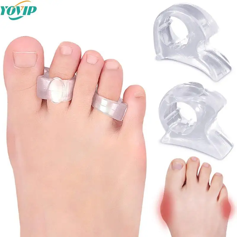 

1 Pair Toe Silicone Bunion Guard Foot Care Orthopedic Toe Separators Finger Toe Separator Correction Pad Foot Care Tool