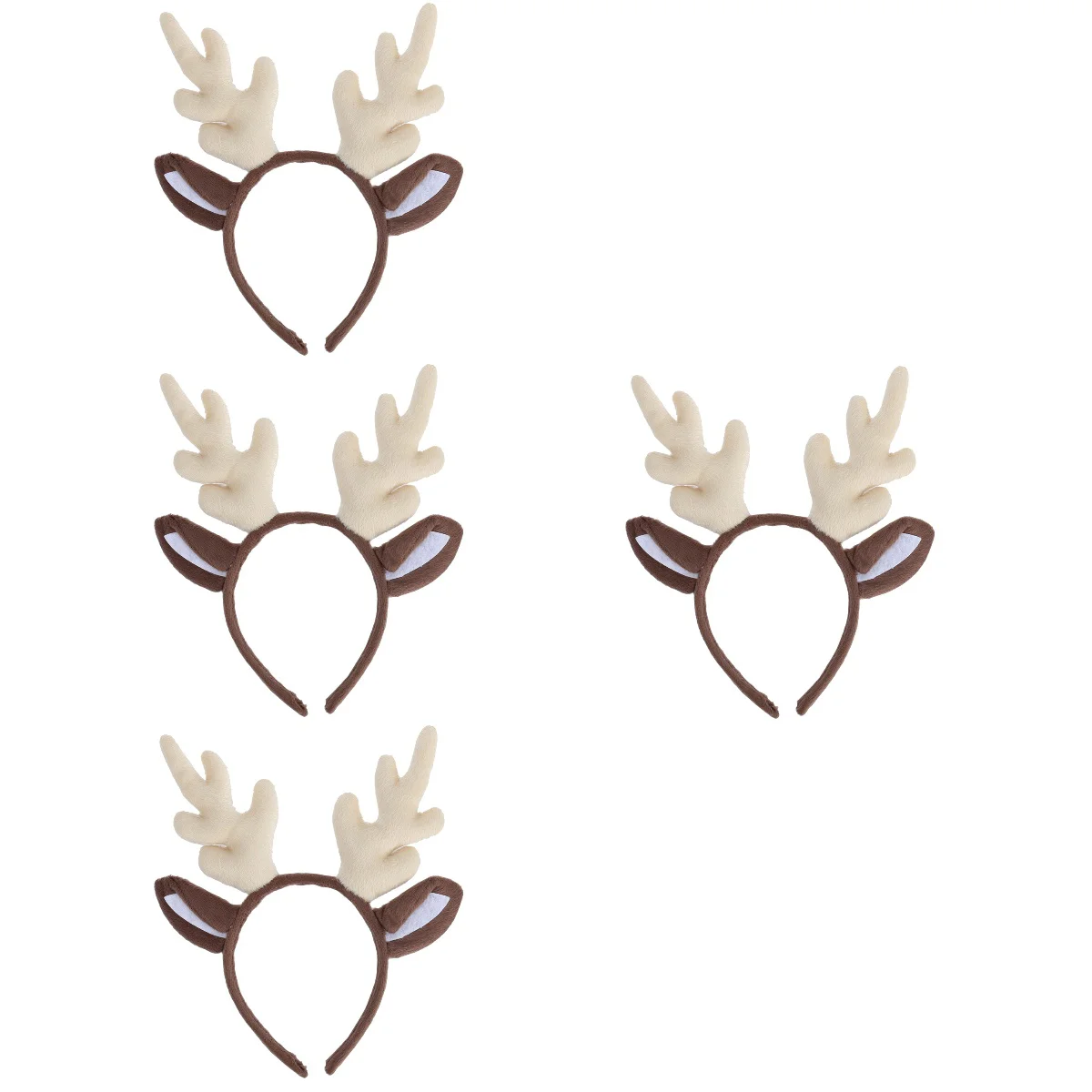 

4 PCS Antler Headband Christmas Elements Hairbands Xmas Headwear Deer Horn Hoops Decor Decorate