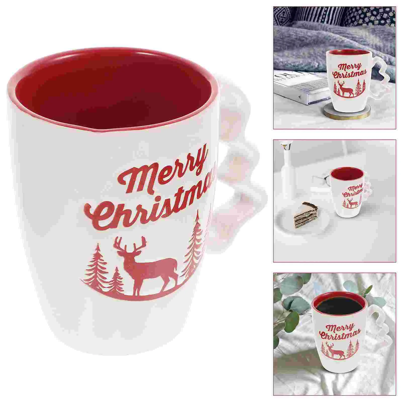 

Portable Xmas Coffee Mug Ceramic Christmas Soup Cup Ceramic Cereal Cup Xmas Cereal Mug Cereal Cup