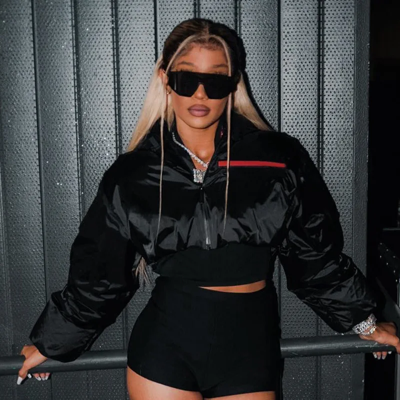 Women's 2022 Fall and Winter New Round Neck Zipper Cardigan Long-Sleeved Slim Spice Cotton Tops