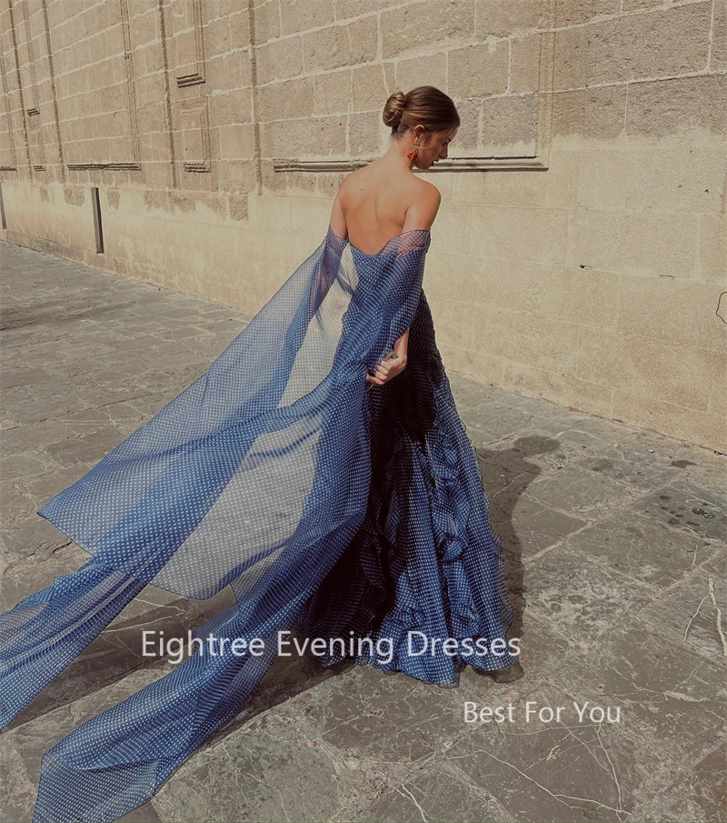 Современные пляжные вечерние платья с открытыми плечами темно-синее платье в