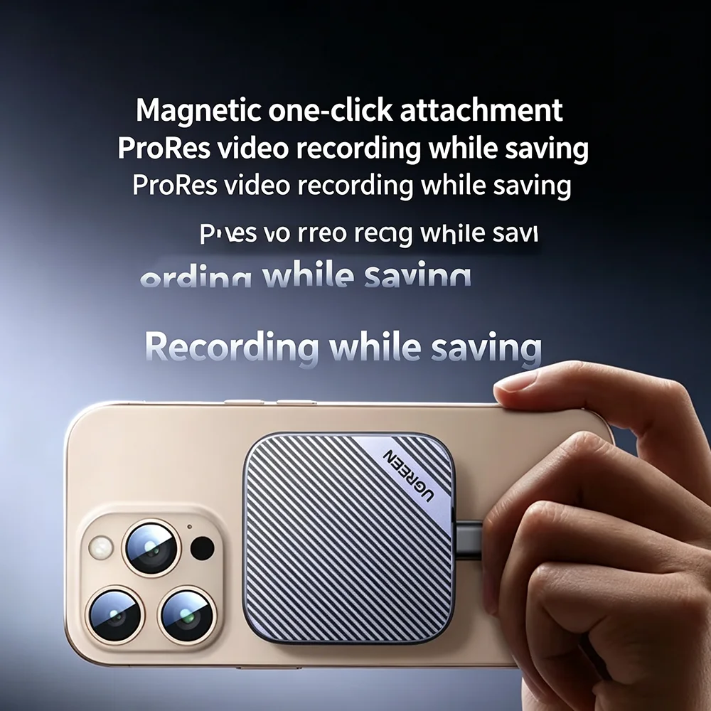 Фото Внешний корпус UGREEN Magnetic M.2 NVMe SSD 10 Гбит/с USB-C для iPhone 17 Pro, MacBook, ПК №4