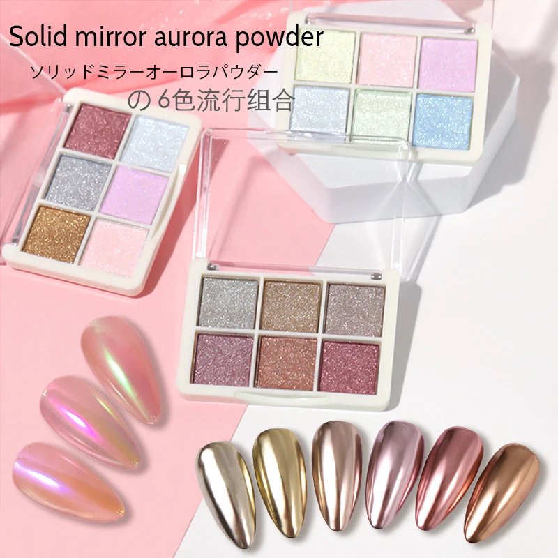 

Mirror Effect Powder Design 2021 Neon Pearl Pigment Glitter Aurora Unicorn Mica Shine for Nails Art Charms Supplies Parts Bijou