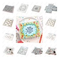 2022 happy blooms frame folk christmas lemon lush hexagon cutting dies silicone stamps stencils diy paper card embossing molds