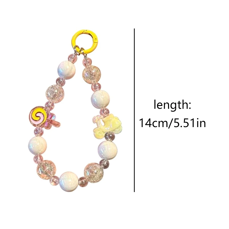 Милый леденец акриловый красочный лазерный бисер искусственная цепочка ремешок