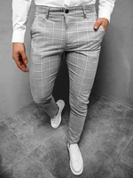 spring and autumn 2022 new mens casual plaid mid waist pants fashion new trend slim slim elastic high quality pants
