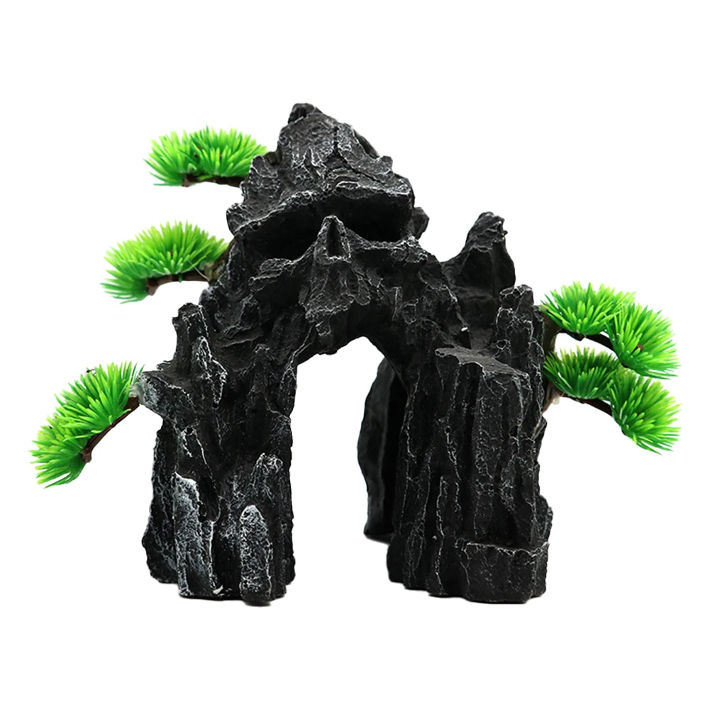 

Ornament Resin Skeleton Rockery Underwater Simulation Lifelike Aquarium Decoration Universal Hideout Pet Supplies For Fish Tank
