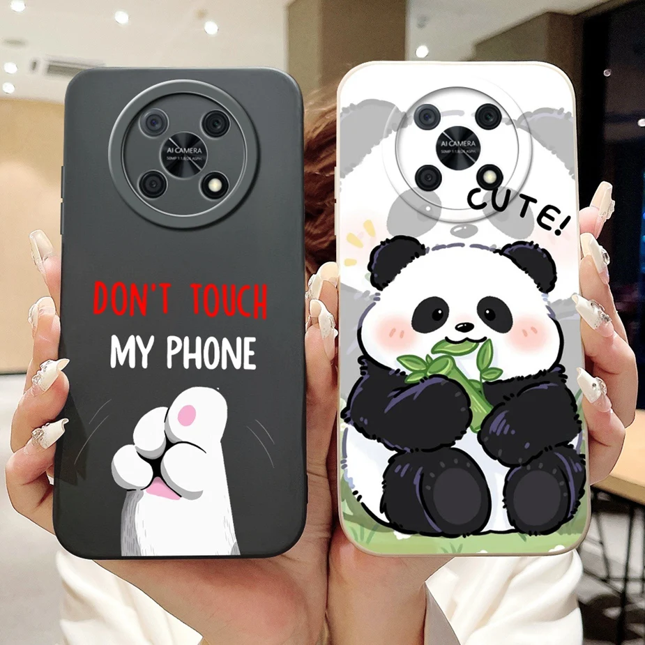 Чехол для Huawei Nova Y90 задняя крышка с милым рисунком панды мягкий силиконовый чехол
