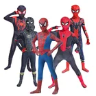 косплей Костюмы для косплея аниме вещи Детский костюм Человека-паука, комбинезон Питера Паркера, Комплект масок для косплея