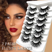 thick fluffy natural and long false eyelashes stage light makeup photo taking natural eyelashes