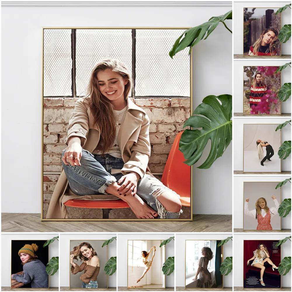 

Haley Lu Richardson Art Print Star Poster Actress Canvas Painting Modern Wall Picture Home Room Decor