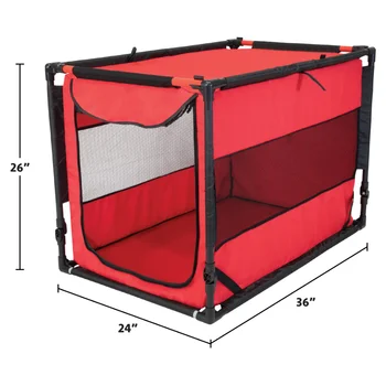 Vibrant Life Large Portable Dog Kennel, Red Dog Bed Pet Supplies Sofa Bed Dog Beds for Medium Dogs Dog House 4