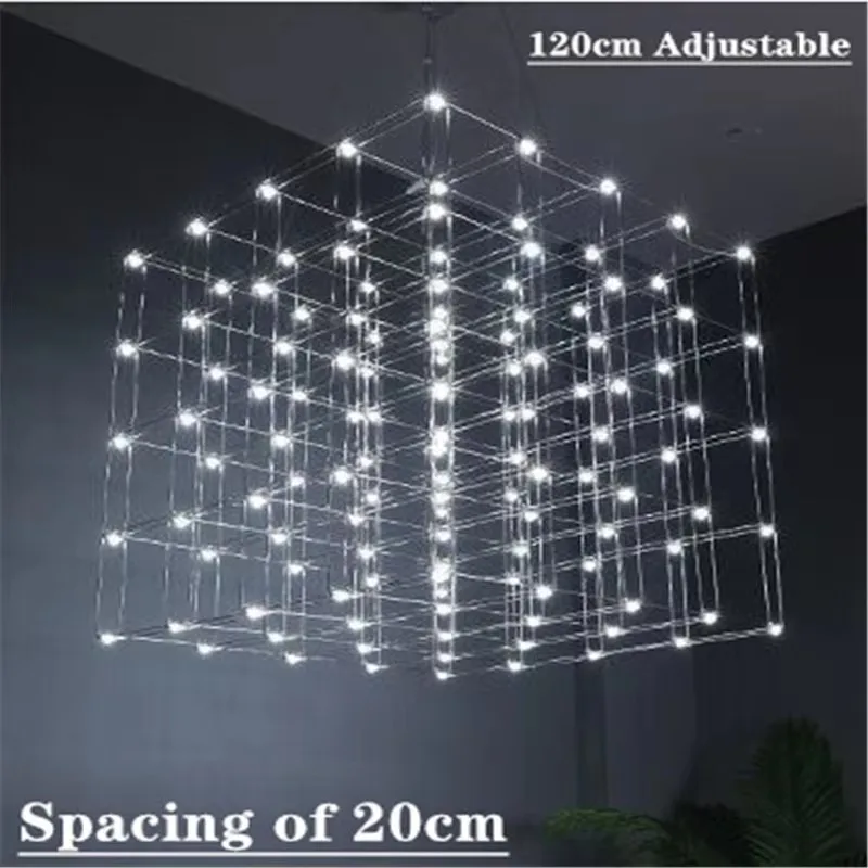 

Подвесной светильник Li Xiaohui хромированный квадратный из нержавеющей стали