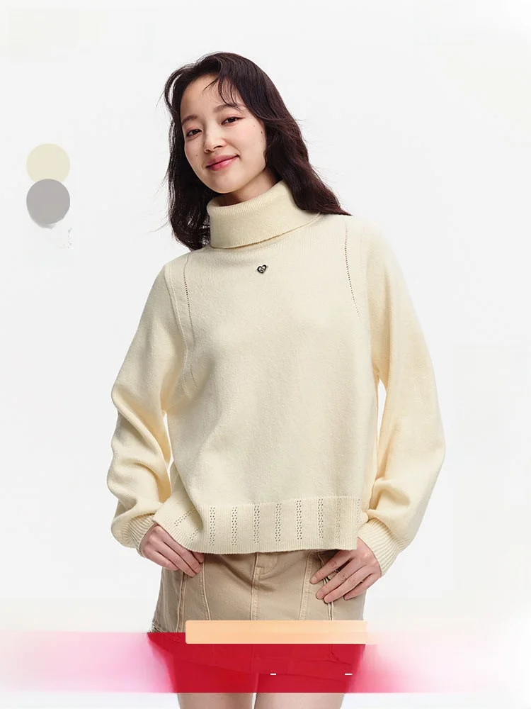 Только осенняя универсальная однотонная водолазка с длинными рукавами для