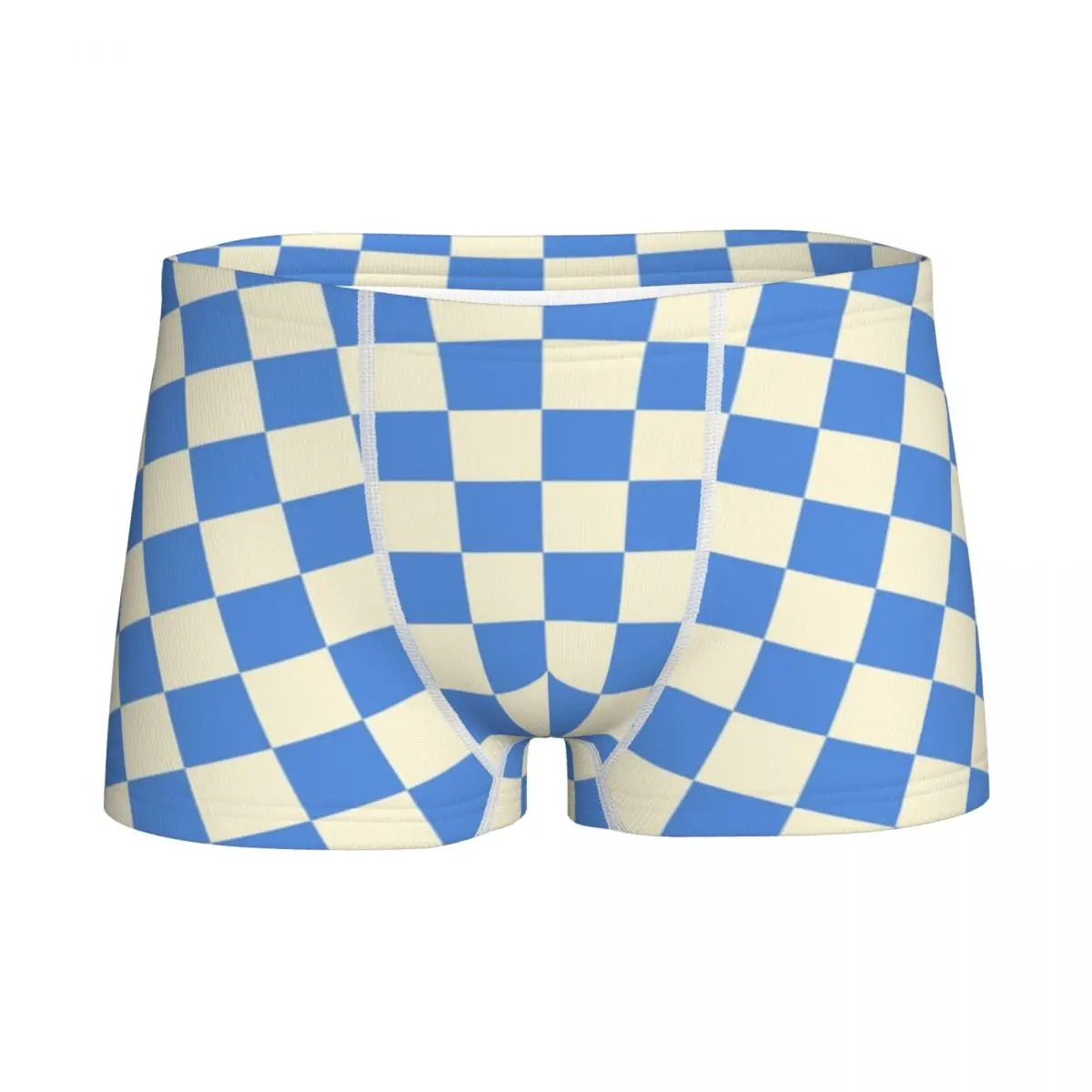 

Boys Blue Checkerboard Print Boxer Shorts Cotton Young Soft Underwear Checkered Children's Panties Pop Teenagers Underpants