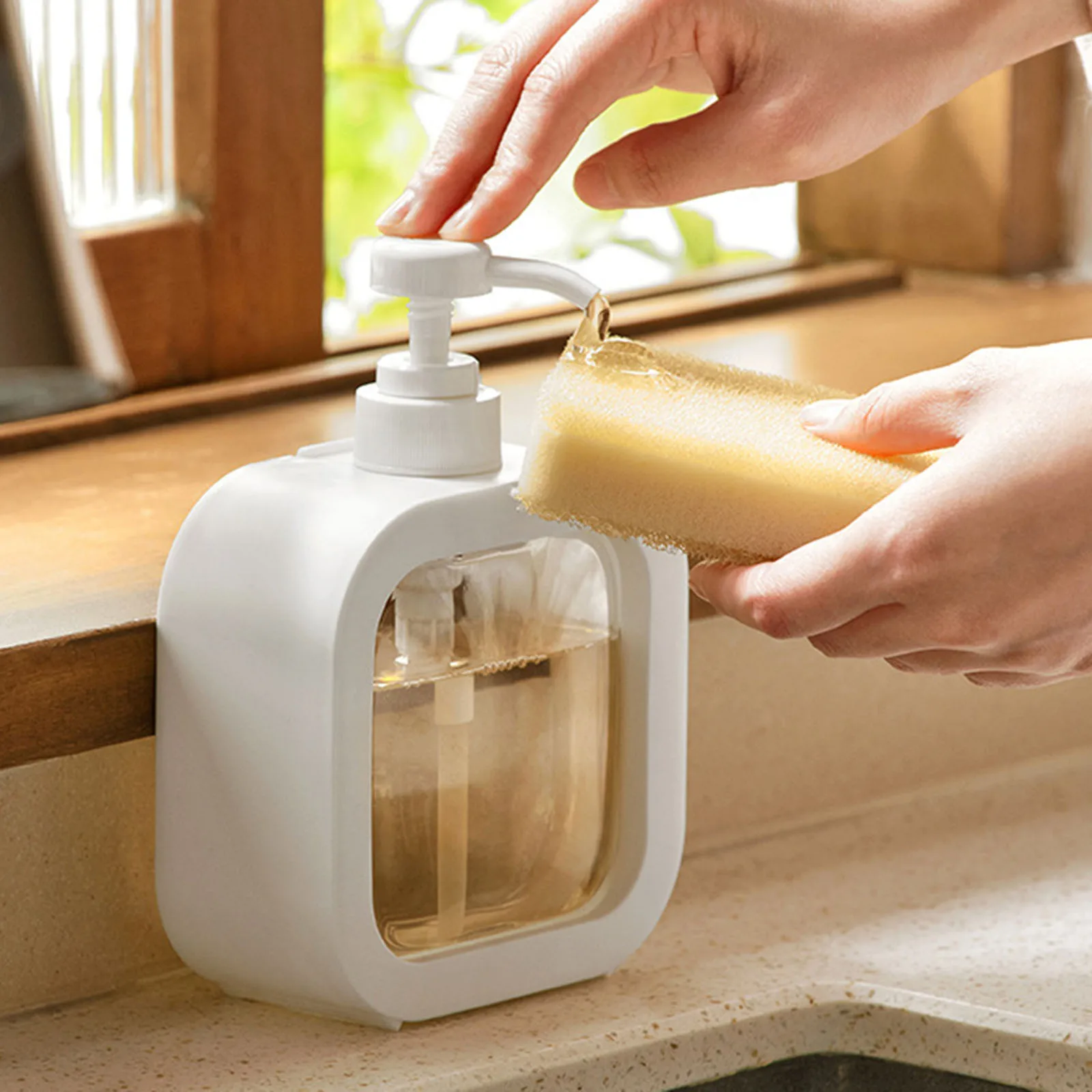 

1pc White 300ml Bathroom Soap Dispensers Refillable Lotion Shampoo Shower Gel Holder Portable Travel Dispenser Empty Pump Bottle
