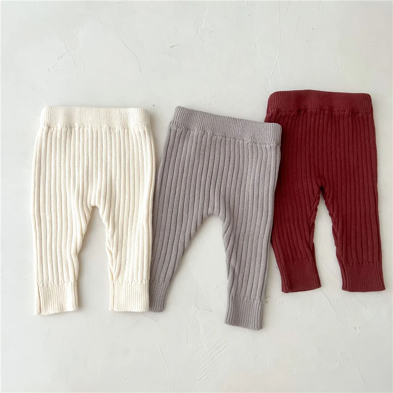 

Lawadka 3M-36M Knitted Winter Baby Girls Boys Pants High Elastic Waist Toddler Long Trousers Autumn Soft Newborn PP Pants 2022