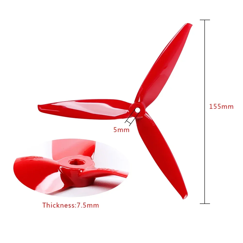 10 пар (10CW + 10CCW) Gemfan Flash 2. 0 7X4X3 3-лопастный Пропеллер для ПК RC FPV Freestyle 7-дюймовый