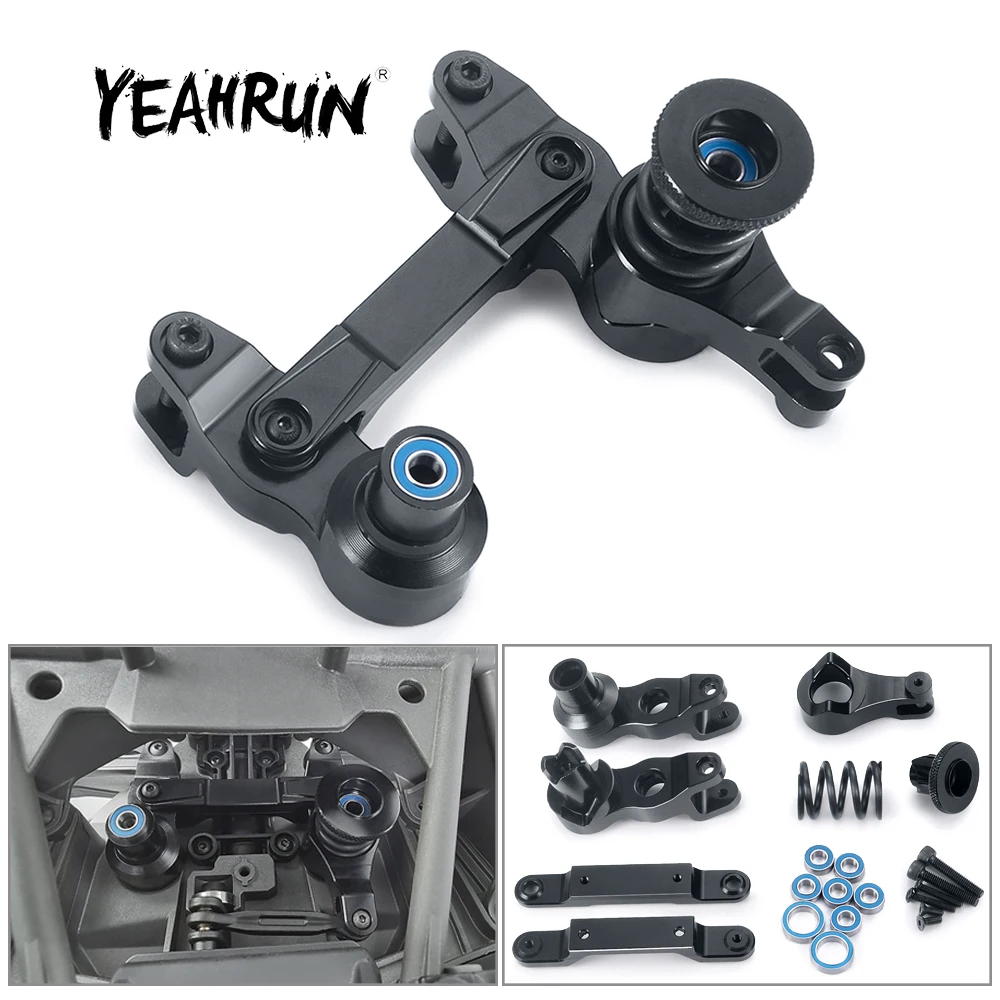 

YEAHRUN Metal Alloy Steering Bellcranks Support Servo Saver Spring Bearings Assembly for Traxxas X-Maxx 8s 77086-4 1/5 RC Car