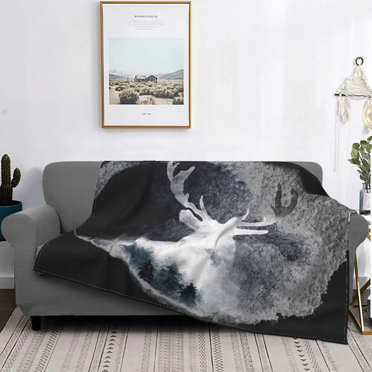 

Manta navideña de venado y ciervo para el vientre, colcha de cama a cuadros, manta de Anime con capucha, colcha de verano