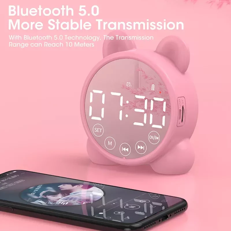 

NEW2023 Alarm Clock Electronic Round Number Double Bell Desk Table Digital Quartz Clock Home Decoration Retro Portable Cute Dura