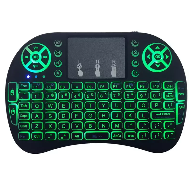 

7 color backlit Handheld i8 Mini Wireless Keyboard 2.4GHz Air Mouse With Touchpad for Laptop Android TV Box PC