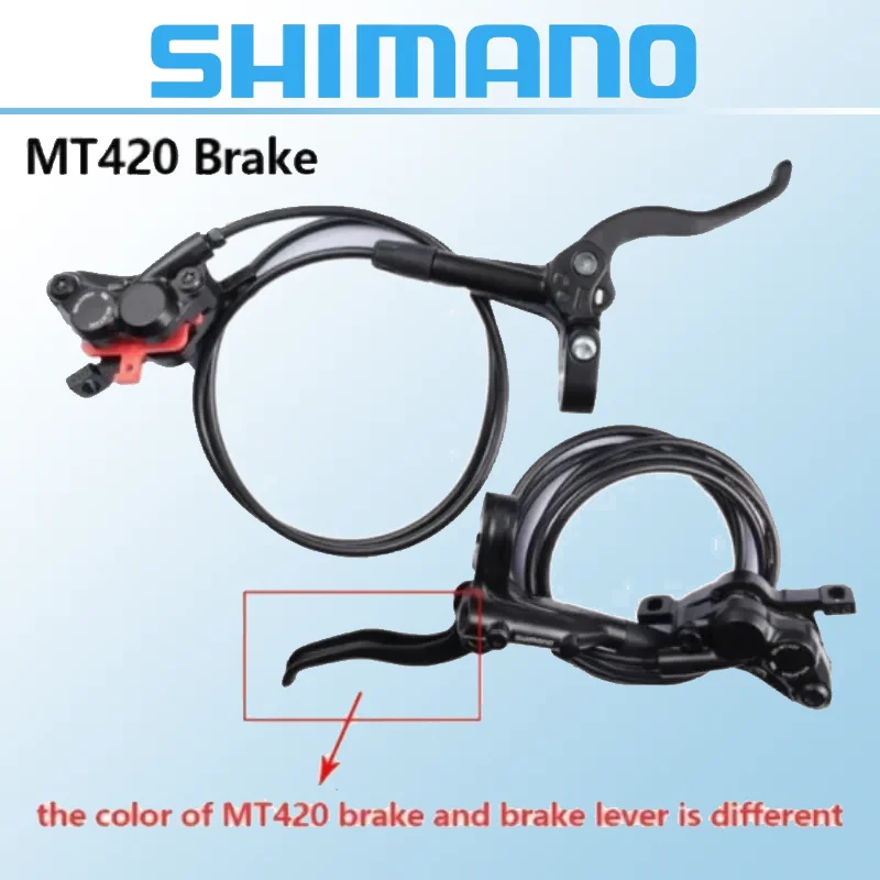 Гидравлический дисковый тормоз SHIMANO DEORE MT420 4 поршня левый передний 1000 мм правый