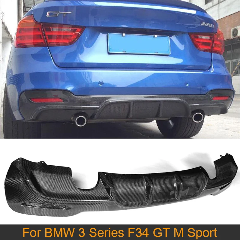

3 Series Carbon Fiber Car Rear Bumper Diffuser Lip Spoiler For BMW F34 GT M Sport 4 Door 2014-2017 Rear Bumper Diffuser Lip