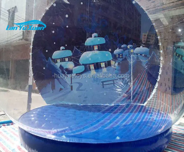 

Christmas decor equipment inflatable snow globe glamping tent backdrop add photo booth diameter for sale