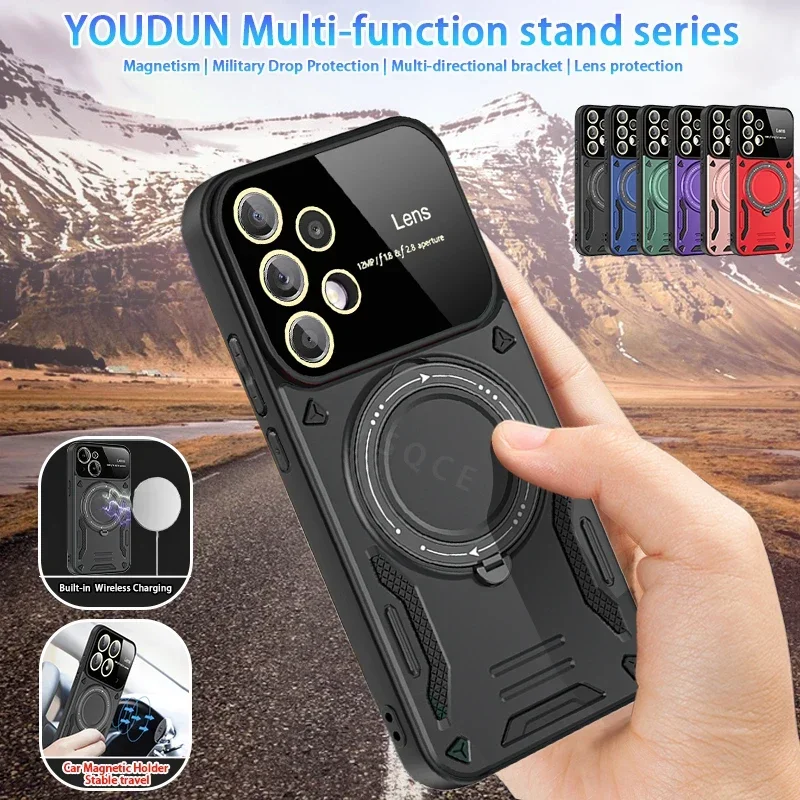 Для Samsung Galaxy A12 A22 A32 A52 Чехол Стеклянный держатель объектива Кольцо Броня для