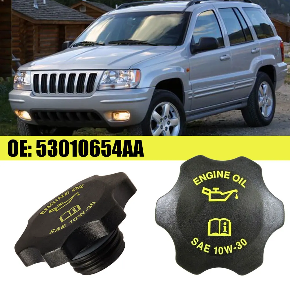 

Engine Oil Filler Cap 4.0L Oil Fill-up Vent Cover High-quality Tank Cover for Jeep Wrangler Cherokee Grand Cherokee 53010654AA