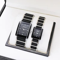 square ceramic watch mens simple womens watch waterproof mechanical student couple watch pair