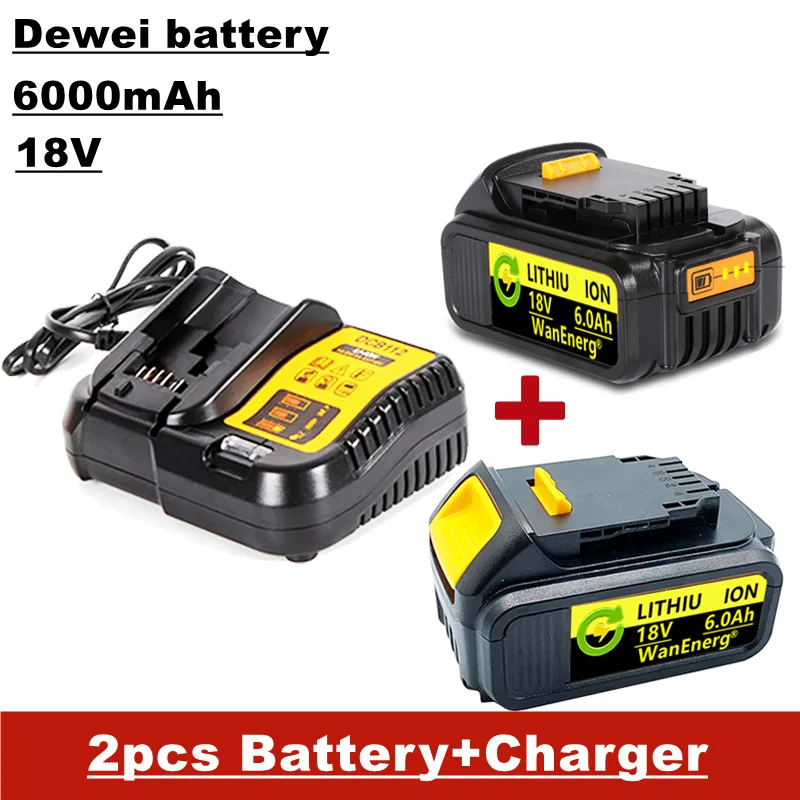 

18V power tool battery, 18v/20v backup battery, 6000 MAH, for dcb180 dcb181 dcb182 dcb201 dcb201-2 dcb200-2 dcb204-2 L50