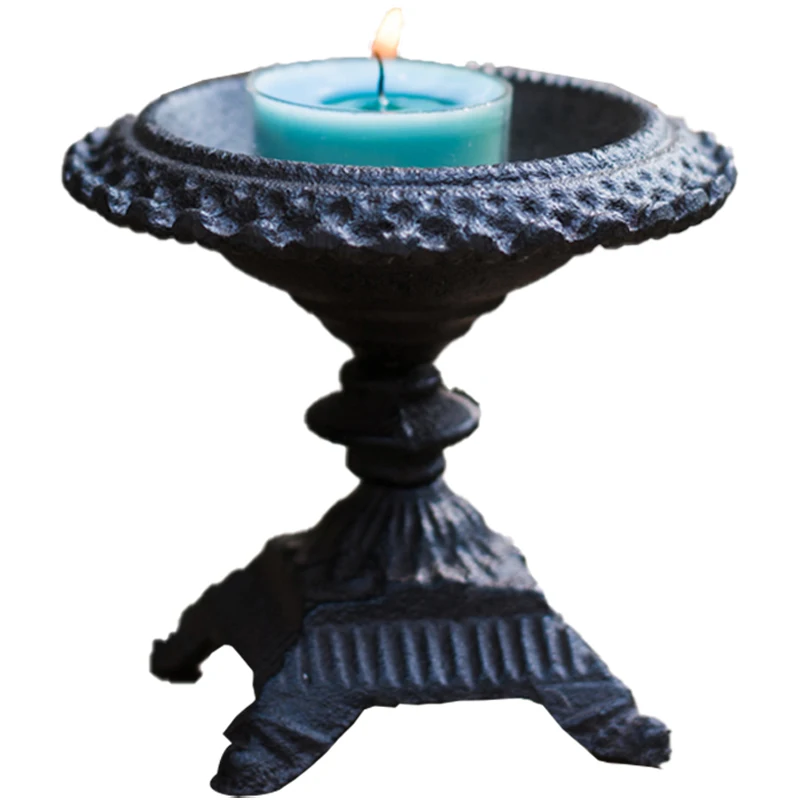 

American and European Style High-Legged Cast Iron Candlestick Flower Ware Grocery Garden Courtyard Decoration Ornaments