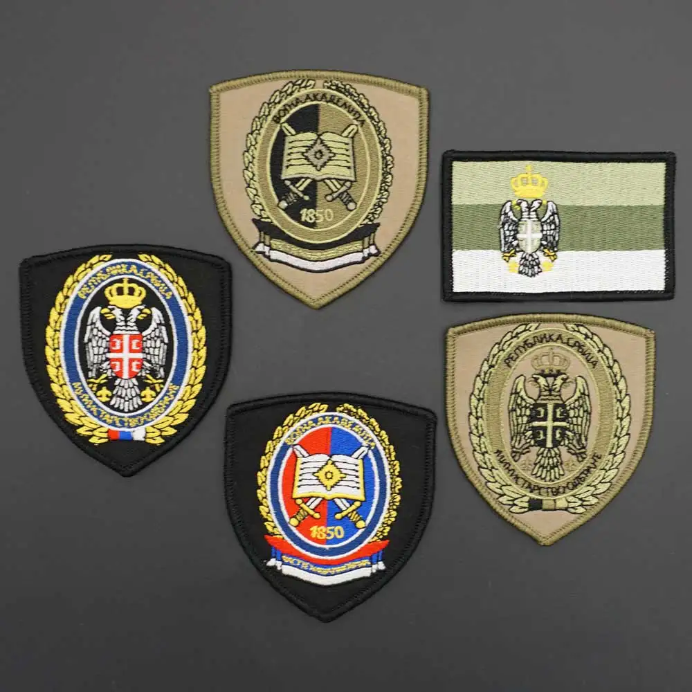 

Вышитые нашивки с сербским флагом, Военная Тактическая повязка на руку, искусственная подкладка с крючком и петлей