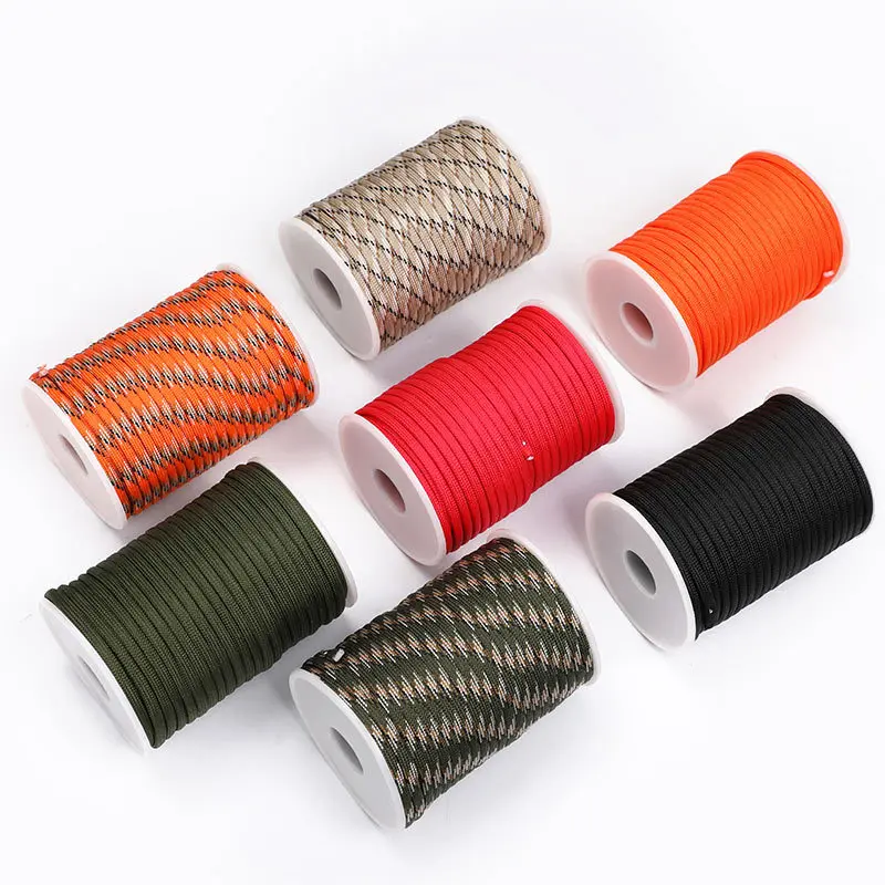 

7-Core 550 Paracord 100FT(30M) 4mm Parachute Cord Outdoor Camping Survival Rope Kit Umbrella Tent Lanyard Strap