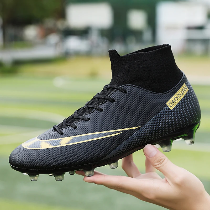 Quality Futsal American Football Boots Ultra Light Soccer Shoes Non-slip Chuteira Campo Cleats Training Sneakers TF/AG PU