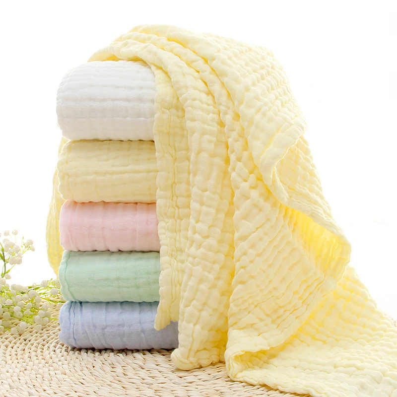 6 Layers Gauze bath towel Baby Receiving Blanket Pure cotton bubble muslin Infant Kids Swaddle Sleeping Baby Blanket Bedding