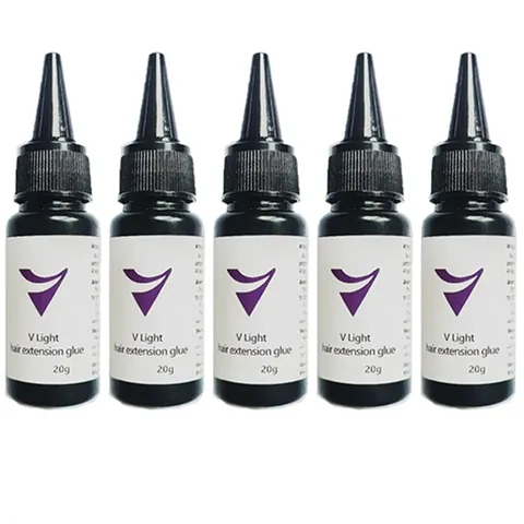 20/10/5 шт., технология V-Light, клей для наращивания волос, 20 г, V-light, бесследный инструмент для наращивания волос, инструменты для наращивания волос, клей для парика, кружевной клей