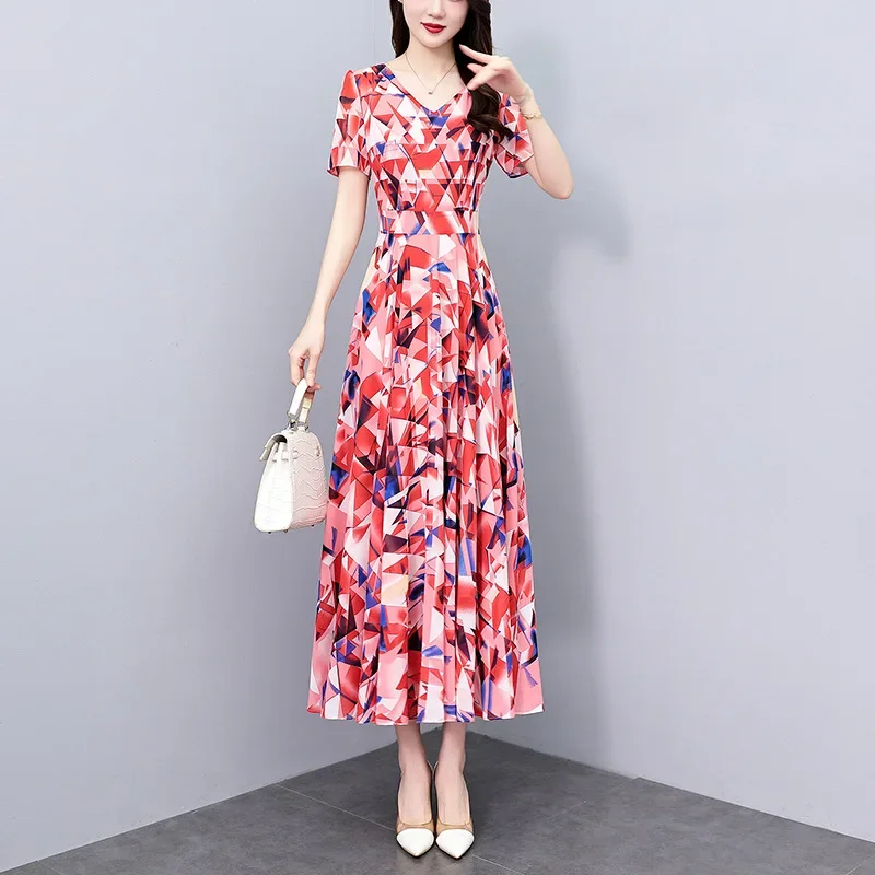 2024 новое летнее шифоновое ароматное платье больших размеров высококачественное