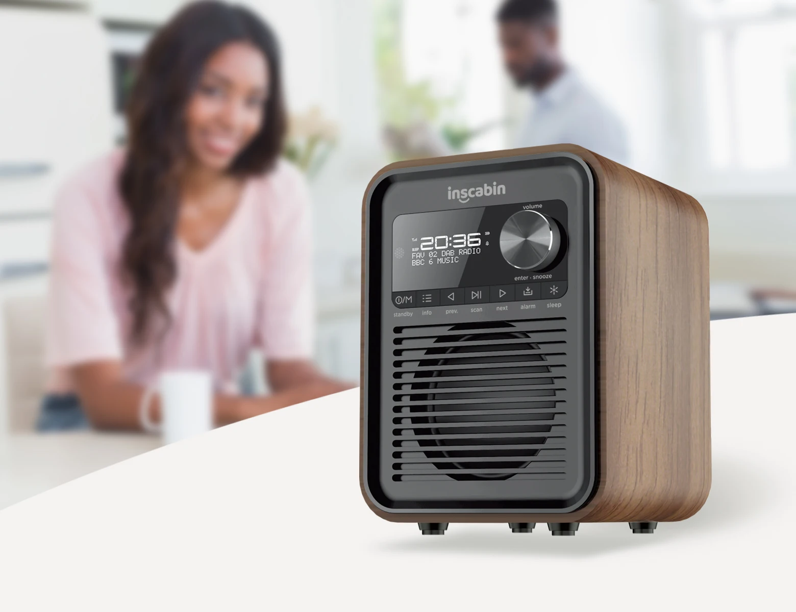 Портативный беспроводной динамик Inscabin D6 DAB с Bluetooth FM-радио/красивый