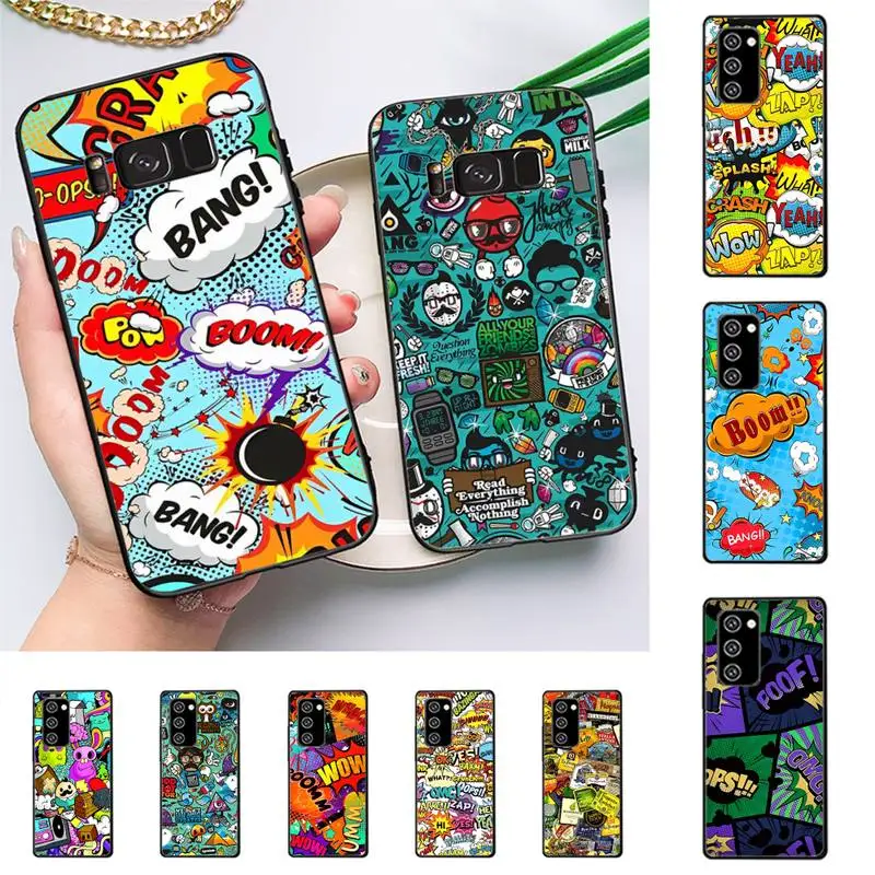 

Graffiti Sticker Bomb Phone Case For Samsung Galaxy J4 plus J6 J5 J72016 J7prime cover for J7Core J6plus