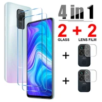 4in1 tempered glass for xiaomi redmi note 9 10 10s 9a 9s 8 8a 7 pro max screen protector for redmi note 7 8 9 lens camera glass
