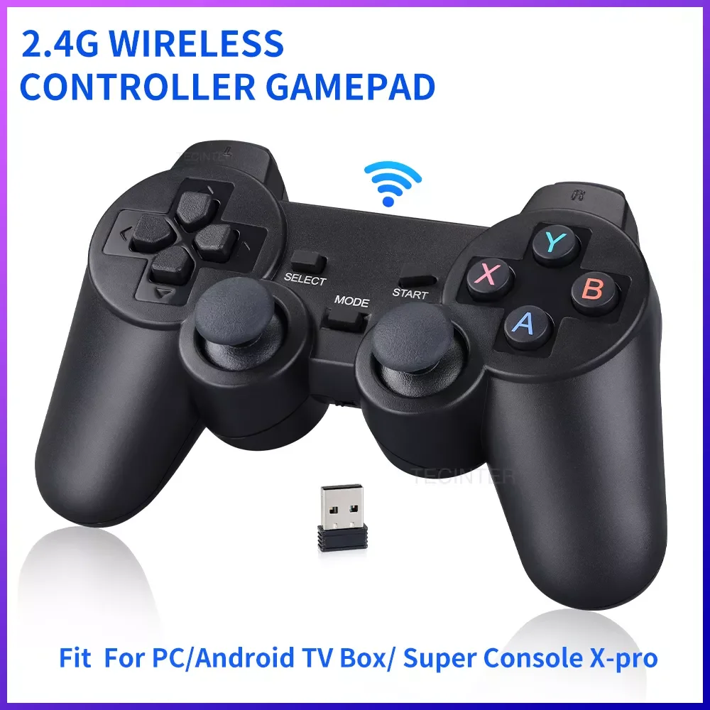 

NEW2023 2.4G Wireless Gamepad For PS3/ PC/TV Box/Android Phone Game Controller Joystick For Super Console X Pro Video Game Conso