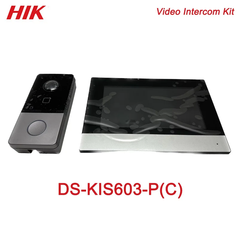 

HIK DS-KIS603-P(C) IP Video Intercom Kit 7-дюймовый сенсорный экран Wifi и POE поддержка IP65 Video Intercom