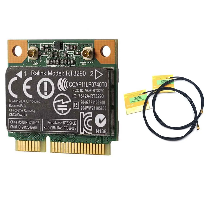 

150Mbps 2.4Ghz RT3290 802.11B/G/N Wireless Wlan WIFI + Bluetooth BT 3.0 Half Mini PCI-E Card For HP CQ58 M4 M6 4445S DV4