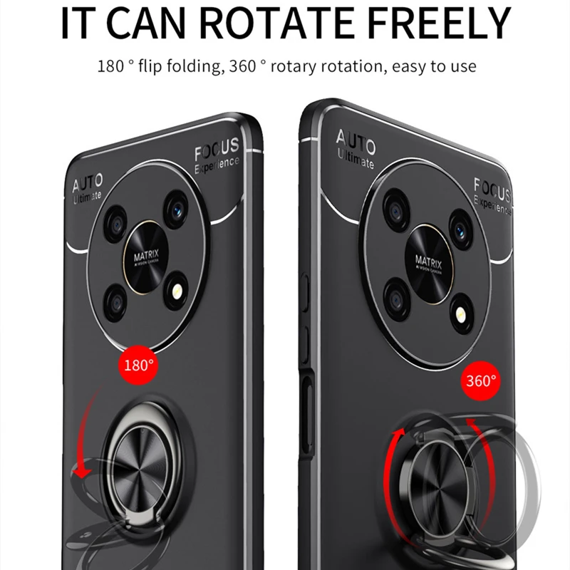 For Cover Huawei Honor X9 5G Case For Honor X9 5G Capas Shockproof Back TPU Soft Ring Magnetic Holder For Cover Honor X9 Fundas