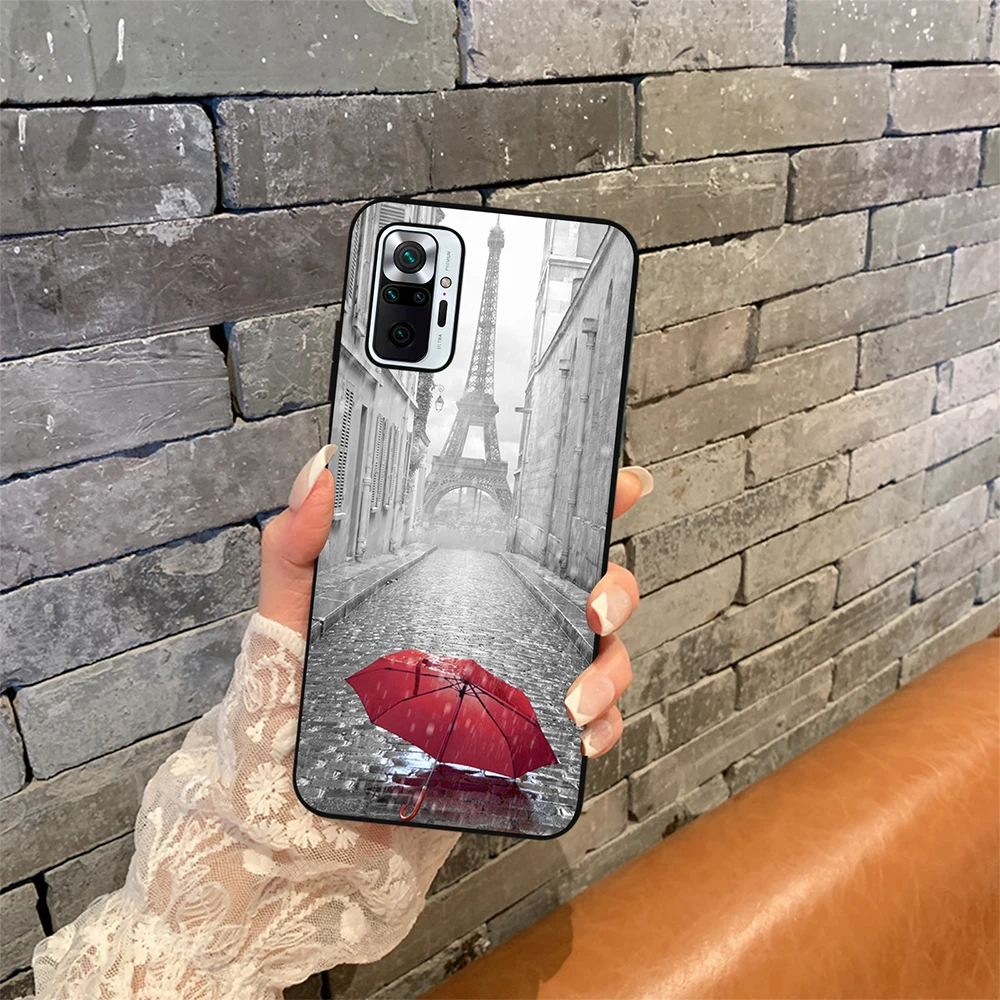 Французский чехол с Эйфелевой башней для Xiaomi Redmi Note 10 Pro Max 10T 11 4G 10S 9 Prime 9T 8 T 7 9A 9C 8A Poco