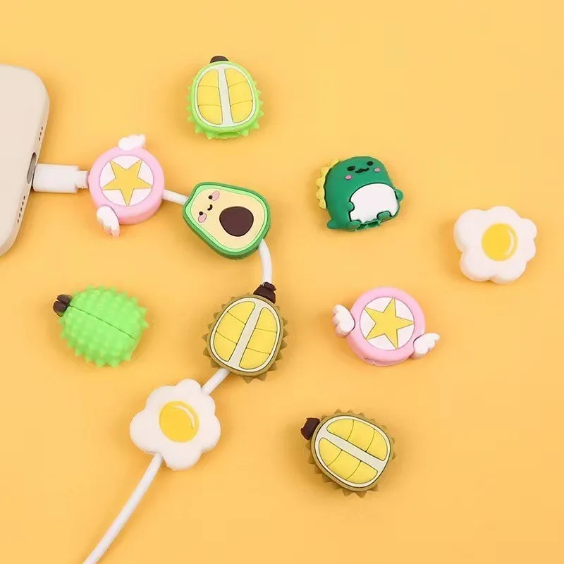 

1PC Cartoon Cable Protector Winder Organizer Bobbin Winder Wire Cord Saver For USB Charging Cable Data Line Protectors Cover