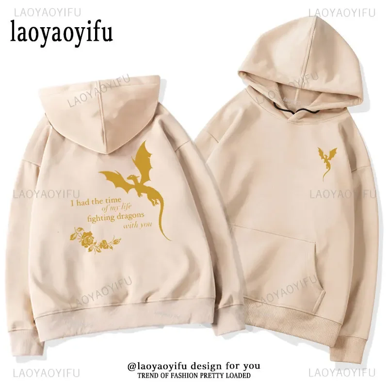 Двусторонняя толстовка с изображением четвертого крыла дракона женская одежда в